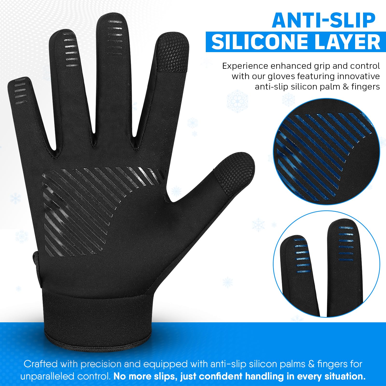 SAWANS Guanti termici da uomo guanti da ciclismo resistenti all'acqua guanti touch screen antivento guanti invernali da ciclismo guanti da corsa per bicicletta guanti da donna antiscivolo miele sci
