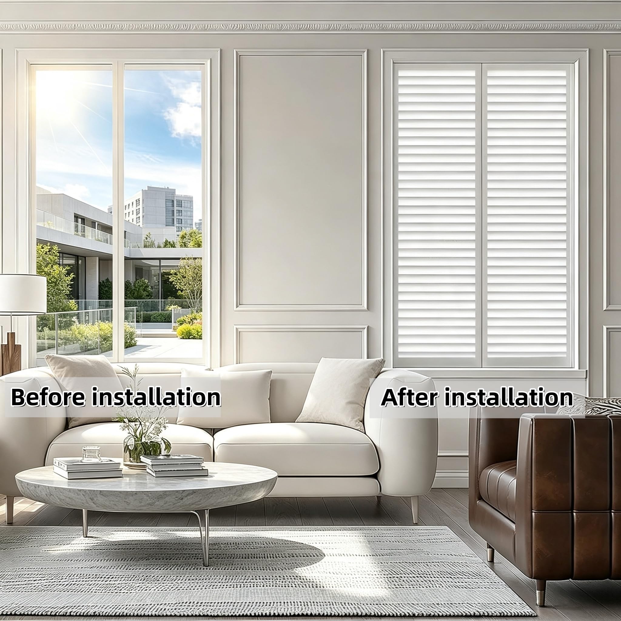 Fensterfolie Blickdicht 75 x 130 cm Selbsthaftend Statisch Haftend Blickdicht Blickdichte Sichtschutzfolie Anti UV Zuschneidbare für Badezimmer Duschkabine Sowie Türen, B
