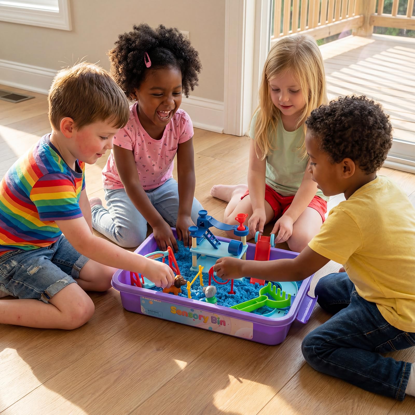 Amazon.com: PreTrans Pet Track Set, Pet Sensory Bin for Kids, All