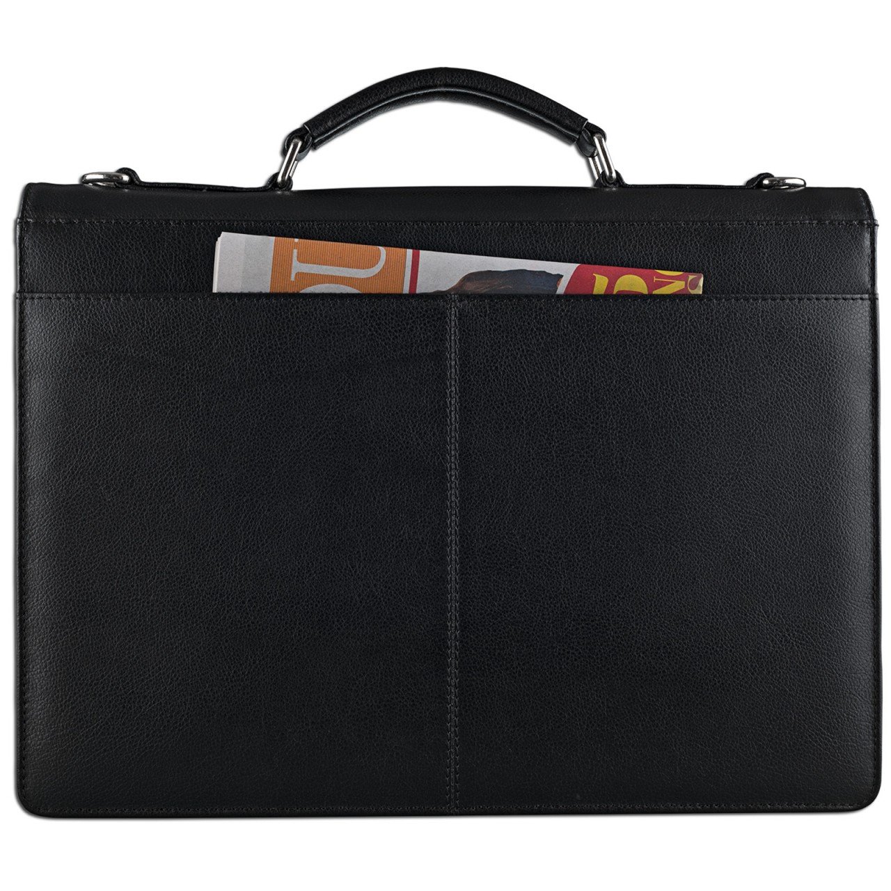 STILORD 'Jonathan' Elegante Aktentasche klassische Büro Business Schultertasche groß 15,6 Zoll mit Schloss Rinds Leder schwarz