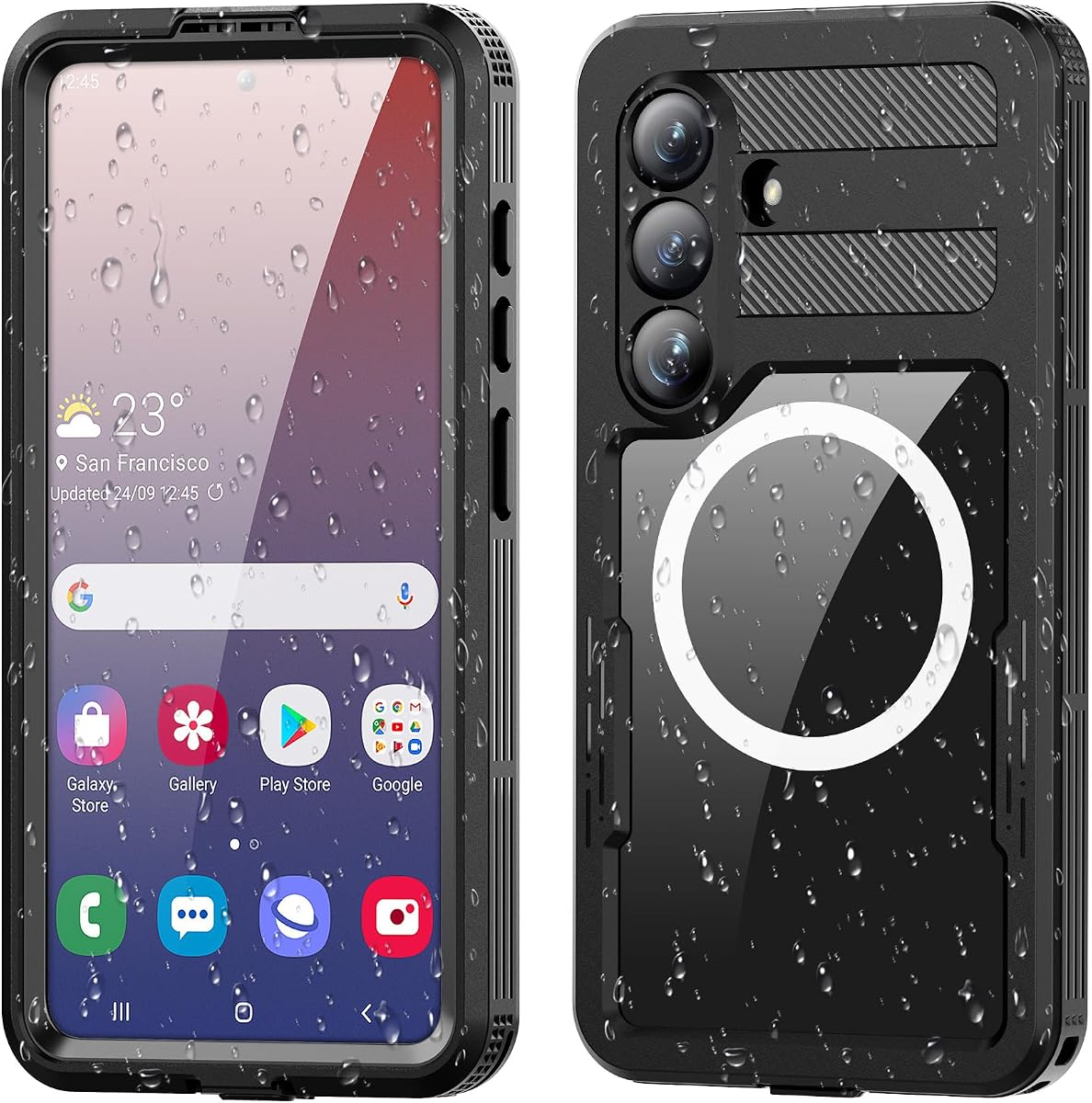 Lunivop for Samsung Galaxy S26 Case Waterproof Dustproof Black