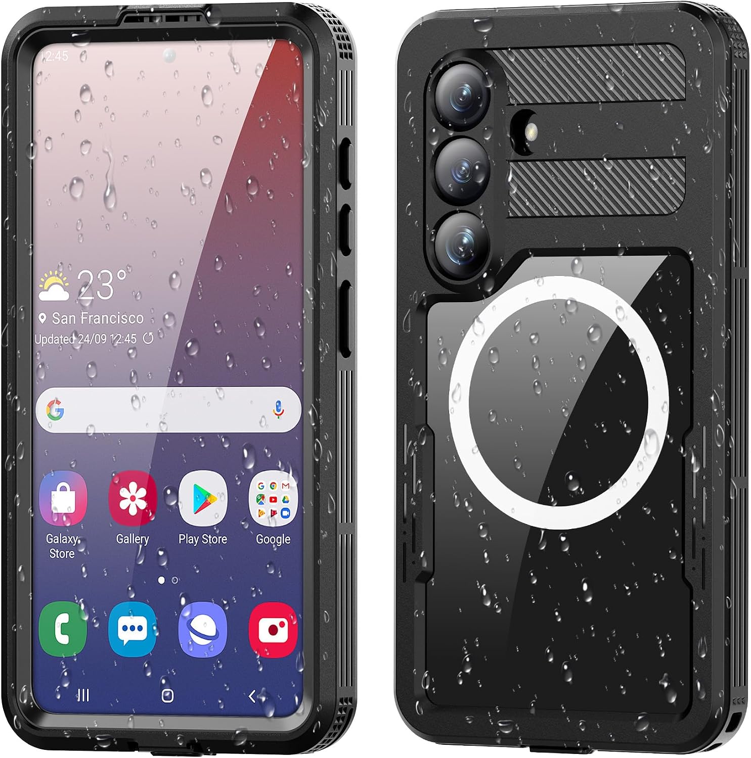Lunivop for Samsung Galaxy S26 Case Waterproof Dustproof Black