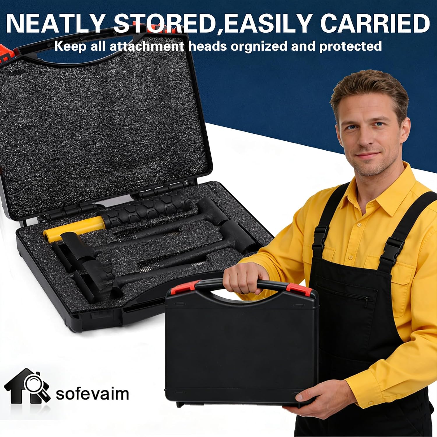 4 in 1 Door Hinge Adjustment Tool With Box, Heavy Duty Door Hinge Wrench, Multi-Size Door Gap Adjustment Tool with Non-Slip Handle, Hinge Doctor Wrench for Residential and Commercial Doors, Cabinets