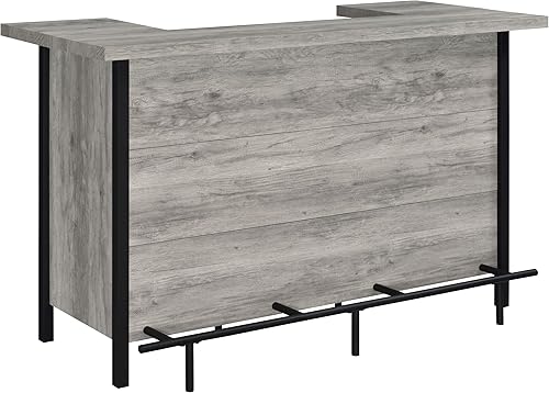 Coaster Furniture Bar Unit Gris Driftwood Negro 182105