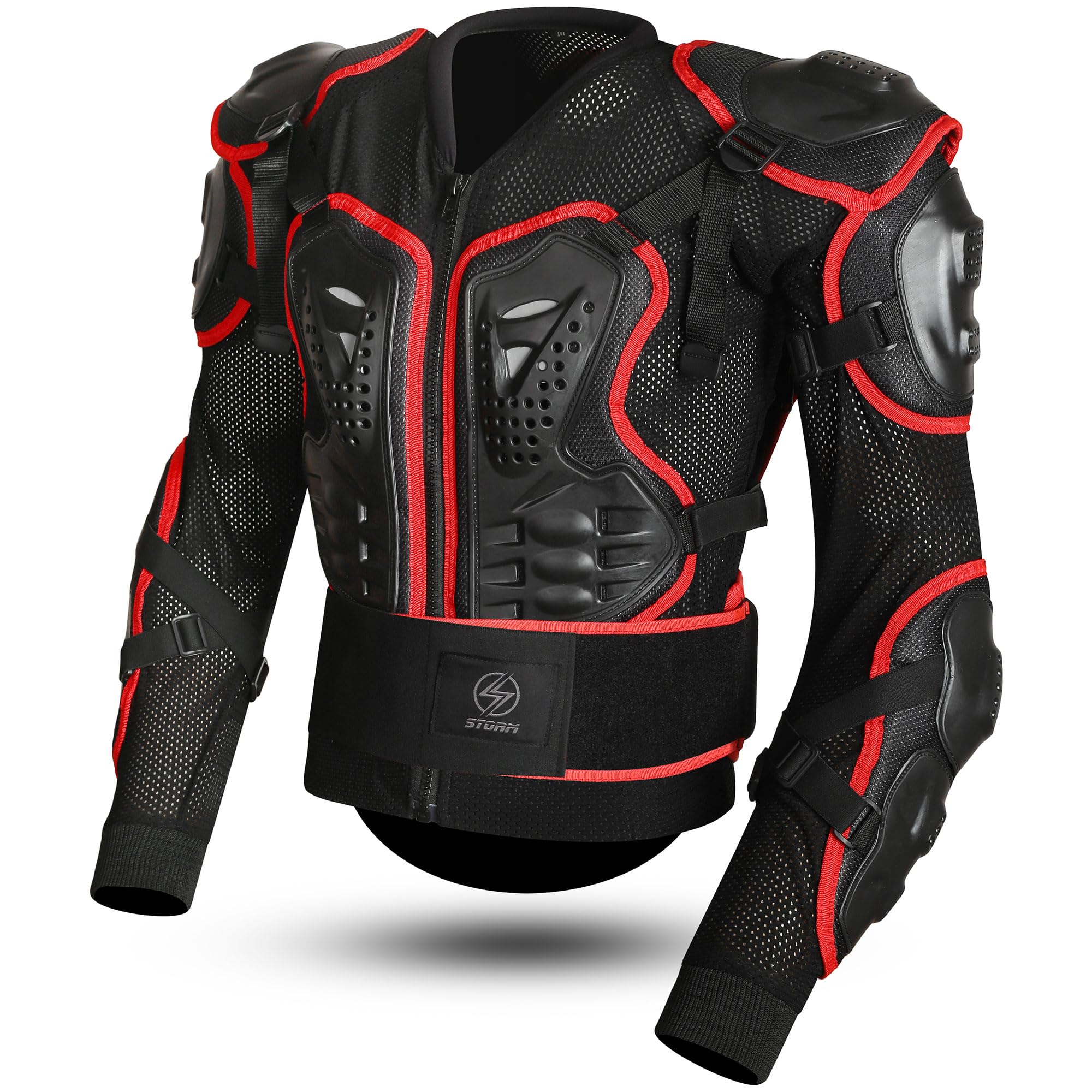 STORM Protector de Espalda para Moto MTB, Mujer Hombre Adulto Enduro Columna Vertebral Protector de Pecho para Motocross con protección