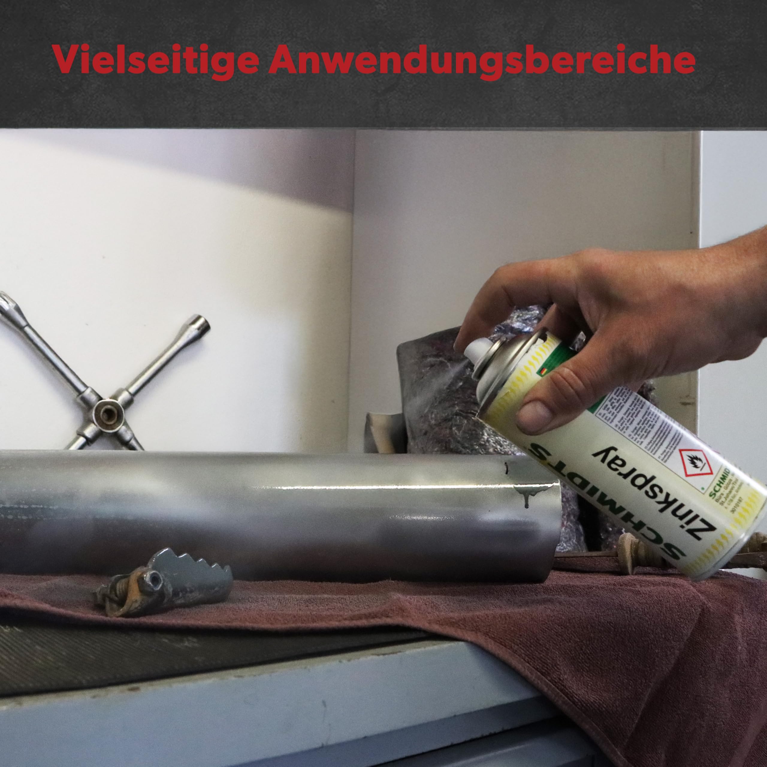 siwitec 6 x by Schmidt's Zinkspray, 66,34% VOC, Korrosionsschutz, Zink Spraydose, Rostlöser Spray, Zinc Spray, Zinkstaub Rostschutz