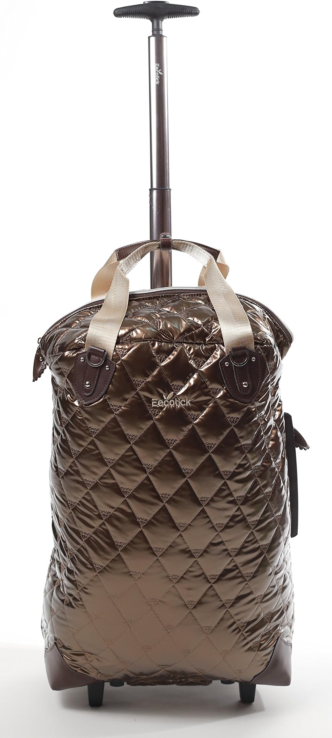 Detachable Wheeled Travel Trolley Bag, (Mdb didn’t buy & left a fake review) Light weighted, Perfect for Weekend Getaways, Shopping & Flight Carry-Ons (Bronze)