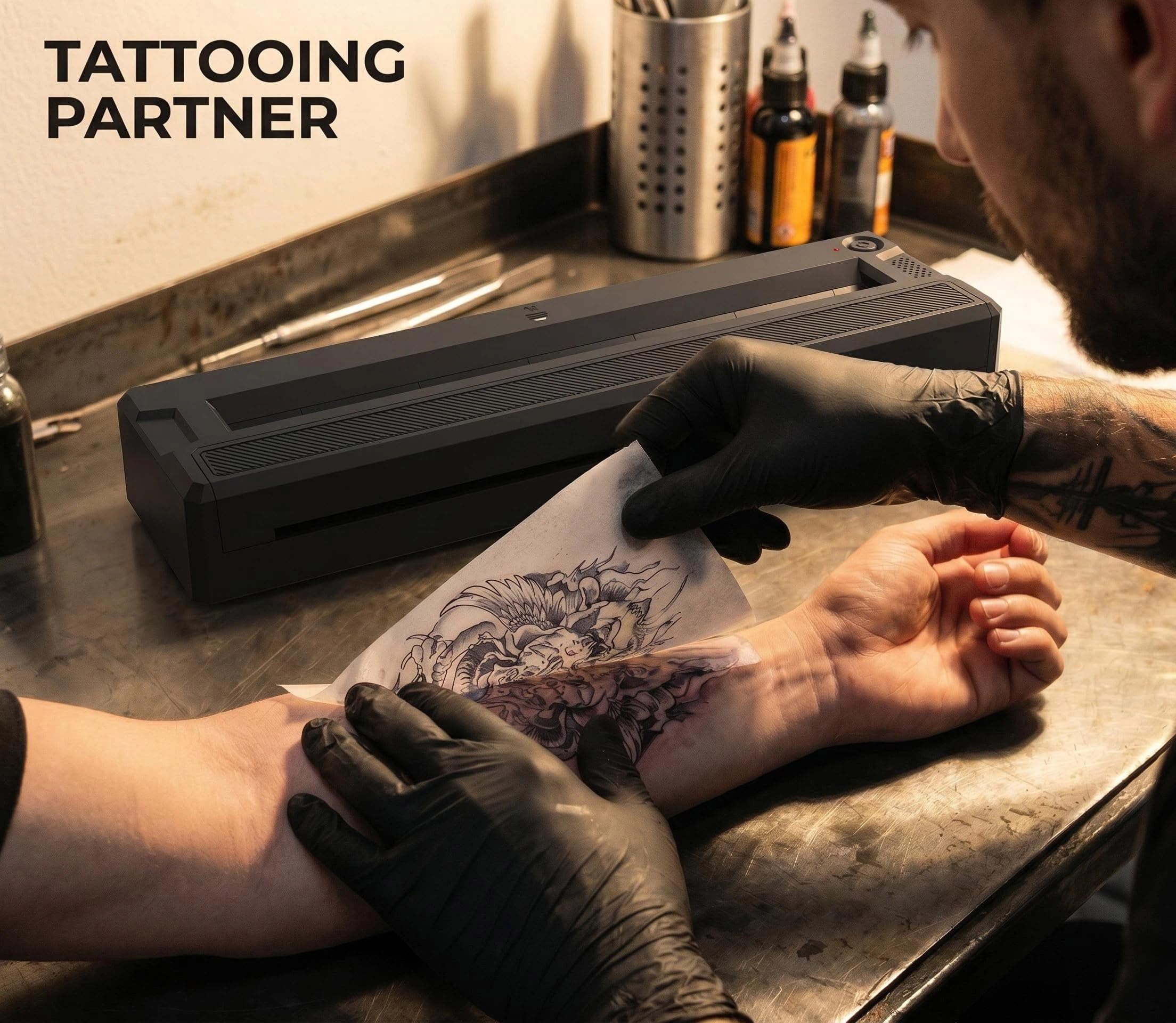Wireless Thermal Tattoo Stencil Printer with Bluetooth and USB