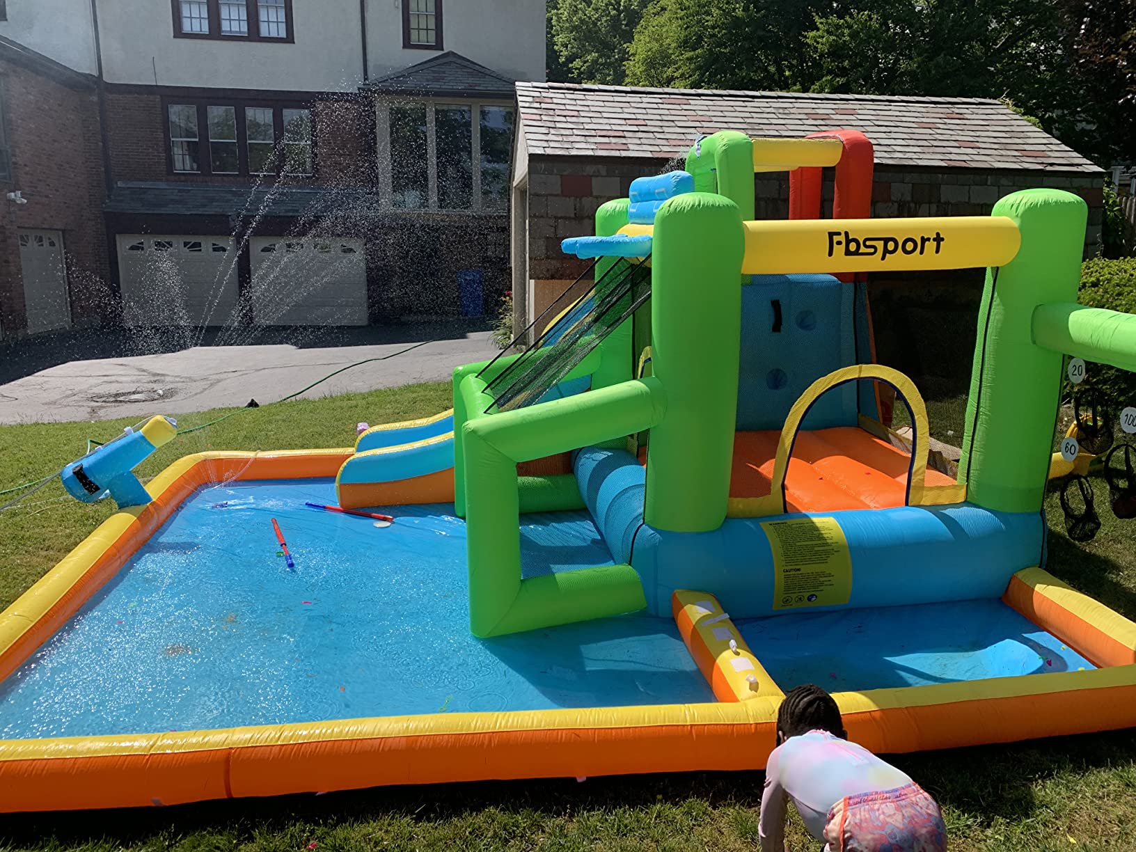 13/mo Finance FBSPORT Inflatable Bounce House Water Slide, 9 in 1