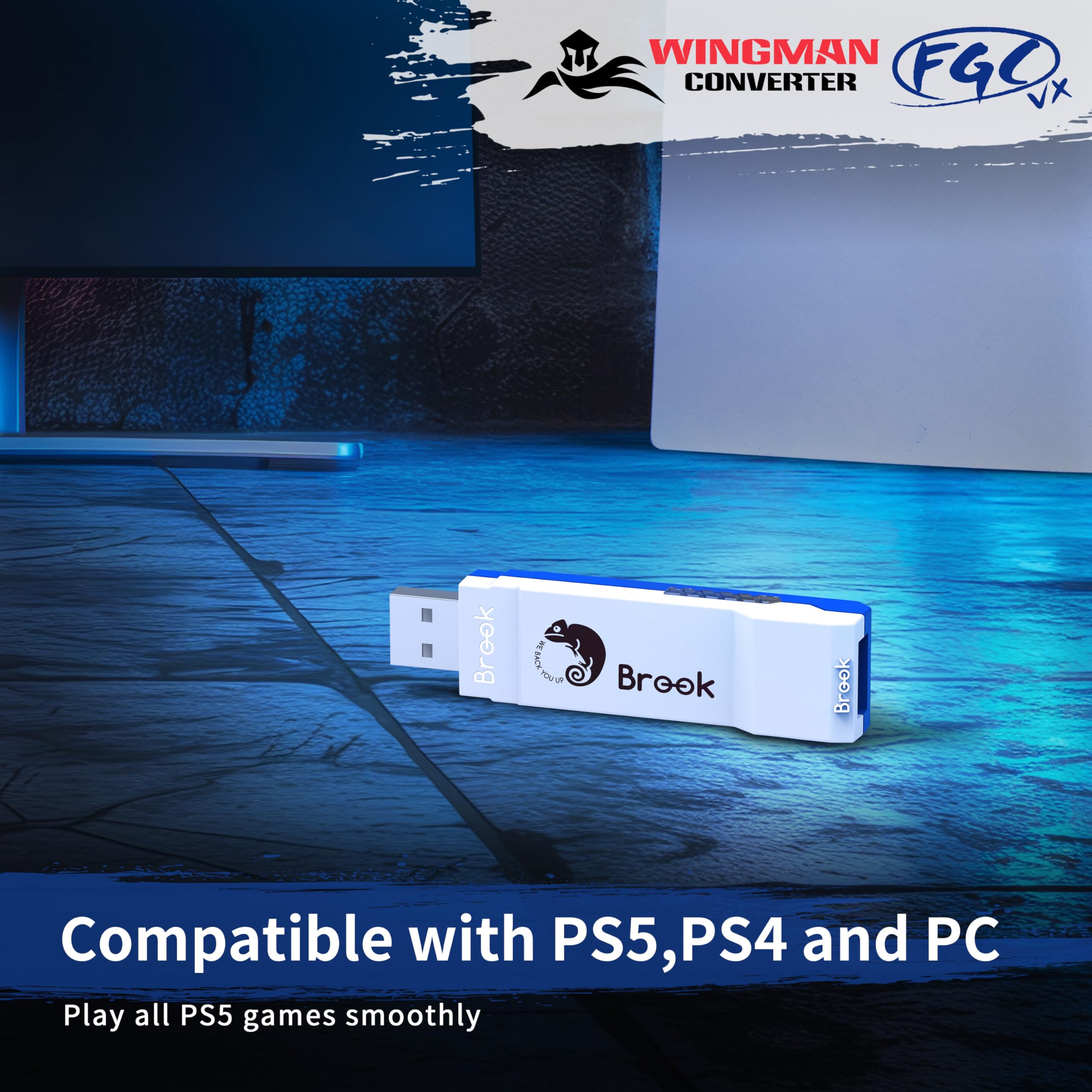 Brook Wingman FGC VX Arcade Controller Converter for PS5/PS4/PC