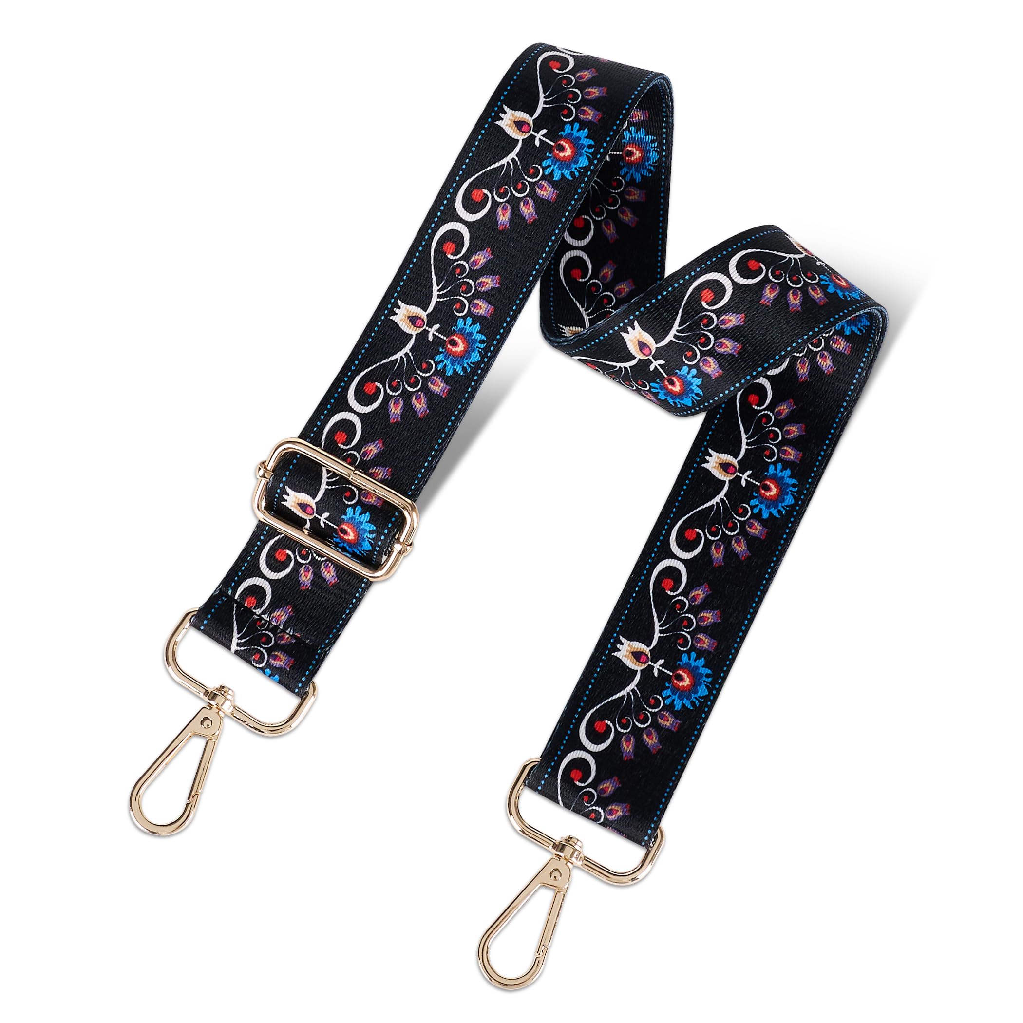 chushui Colorful Pattern Purse Strap, Wide Crossbody Bag Strap Replacement