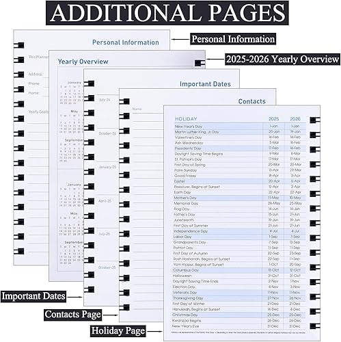 Miniatura 36 de Daily Planner 2026-2027, Weekly and Monthly Planner 2026-2027 Academic Year, January 2026-June 2027 Calendar Planner, 8.2"×5.5", 18 Months, Agenda