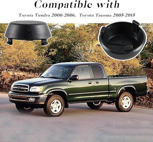 Miniatura 4 de Tapas de parachoques trasero compatible con Toyota Tundra 2000 2001 2002 2003 2004 2005 2006 Reemplazo #: PT228-34000-BK (2 unidades)