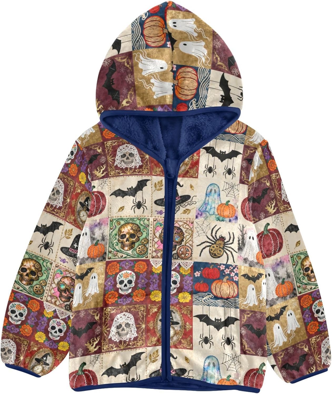 Halloween Fleece Jacket Toddler Boy Children Plush Outerwear Baby Boys Clothes Winter 3T