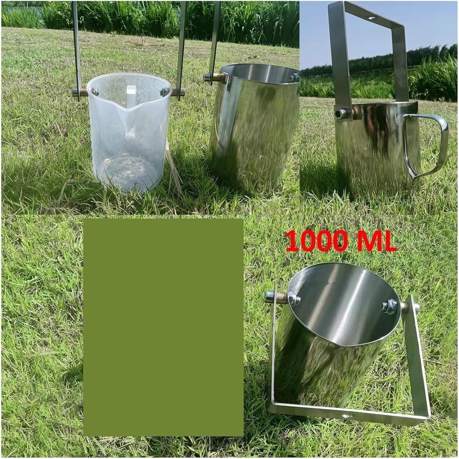Einziehbarer Wasserqualitätsprobenehmer 1000 ml Wasserprobeneimer und Teleskopstab, Umweltwassertestgerät für genaue Probenahme und Analyse