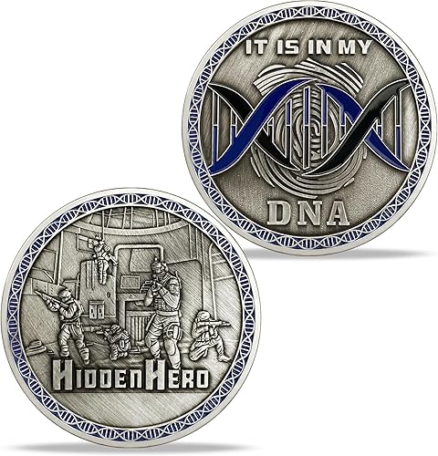 Oficiales de policía Challenge Coin First Responder Hidden Hero Ley Coins Collection Gift - It is in My DNA