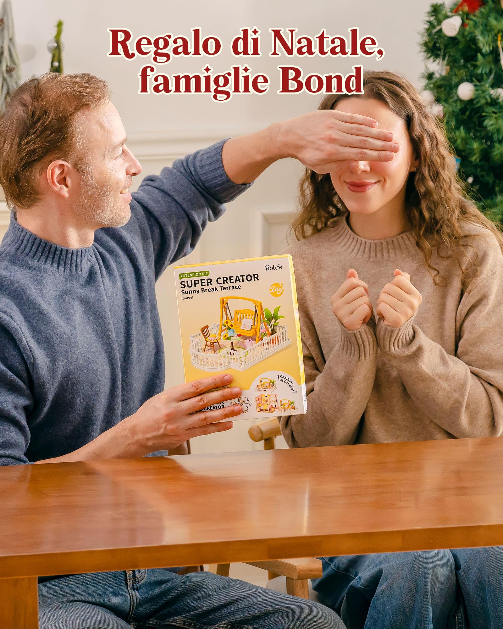 Rolife Super Creator Accessori Kit di Modellini in Miniatura fai-da-te, Casa delle Bambole Compatibile con il Super Creator, Regalo di Natale e Compleanno per Adulti (Terrazzo Soleggiato)