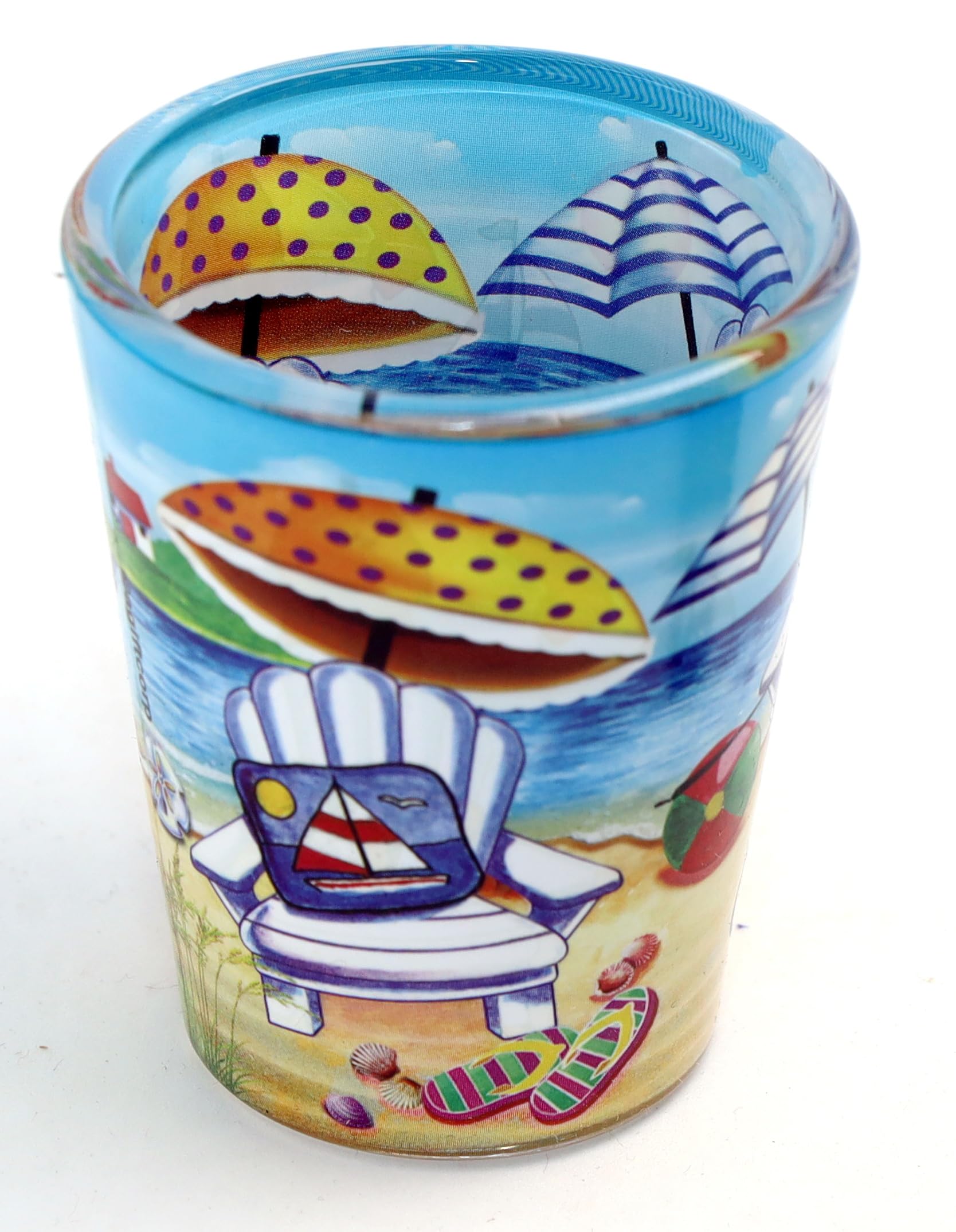 Destin Florida Beach Chair Shot Glass - 2.25 Inch Tall Souvenir Collectible From Florida Coast