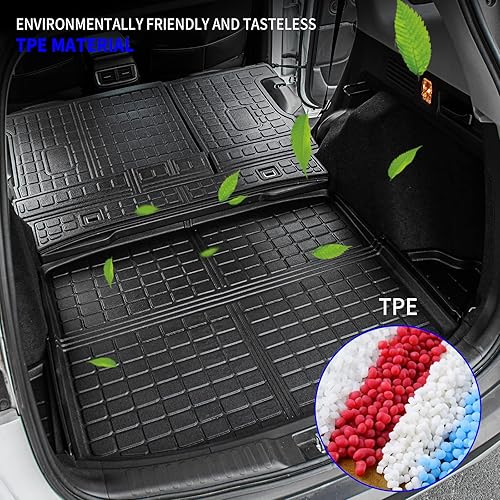 Miniatura 9 de Rongtaod Fit 2017-2022 Honda CRV Floor Mats Cargo Liner Rear Trunk Mat TPE All Weather Trunk Liner 2021 CR-V Accessories (Trunk Mats + Floor Mats)