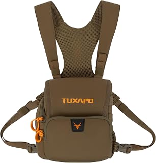 Binocular Harness Chest Pack with Rangefinder Pouch Bino Case for Hunting Hiking Shooting