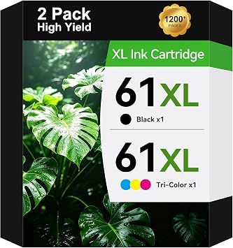 61 Ink Cartridge Combo Pack Compatible for HP 61XL, work for Envy 4500 5530