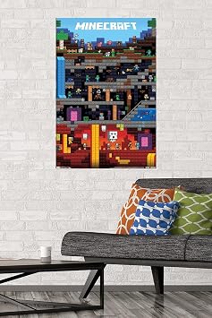 Trends International Minecraft - Worldly Wall Poster, 22.375 x 34, Unframed Version