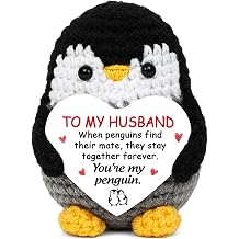 OASSIE Anniversary Wedding Gifts for Husband - Positive Crochet Penguin