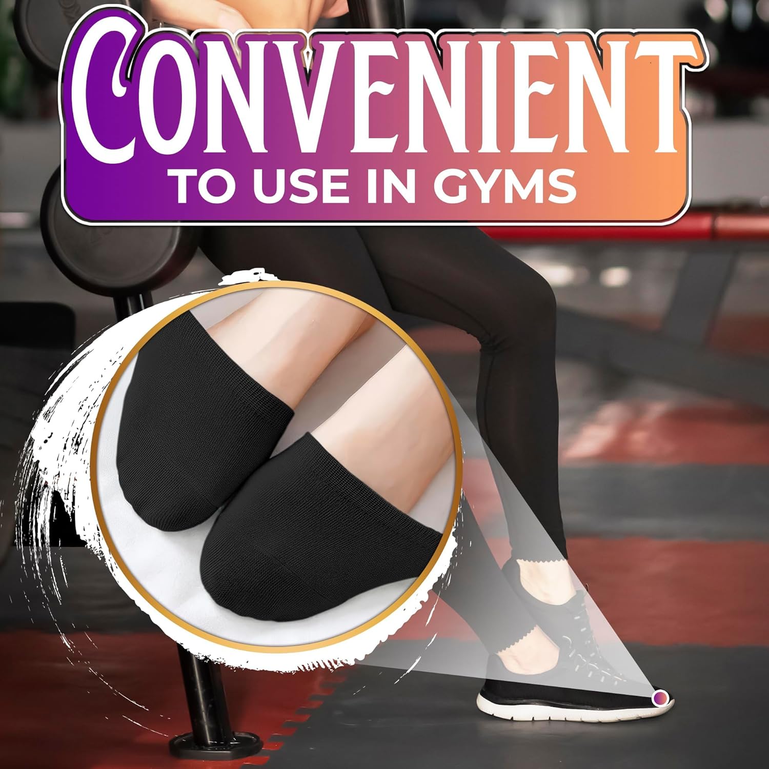 5 Pairs of Cotton Half Socks for Women Mules Size 6-9 - Non-Slip Design Toe Covers for Heels, Sports and Walking Shoes - Invisible, Breathable and Stretchy Half Sock Set in Skin, Black and Grey Colors - Image 8