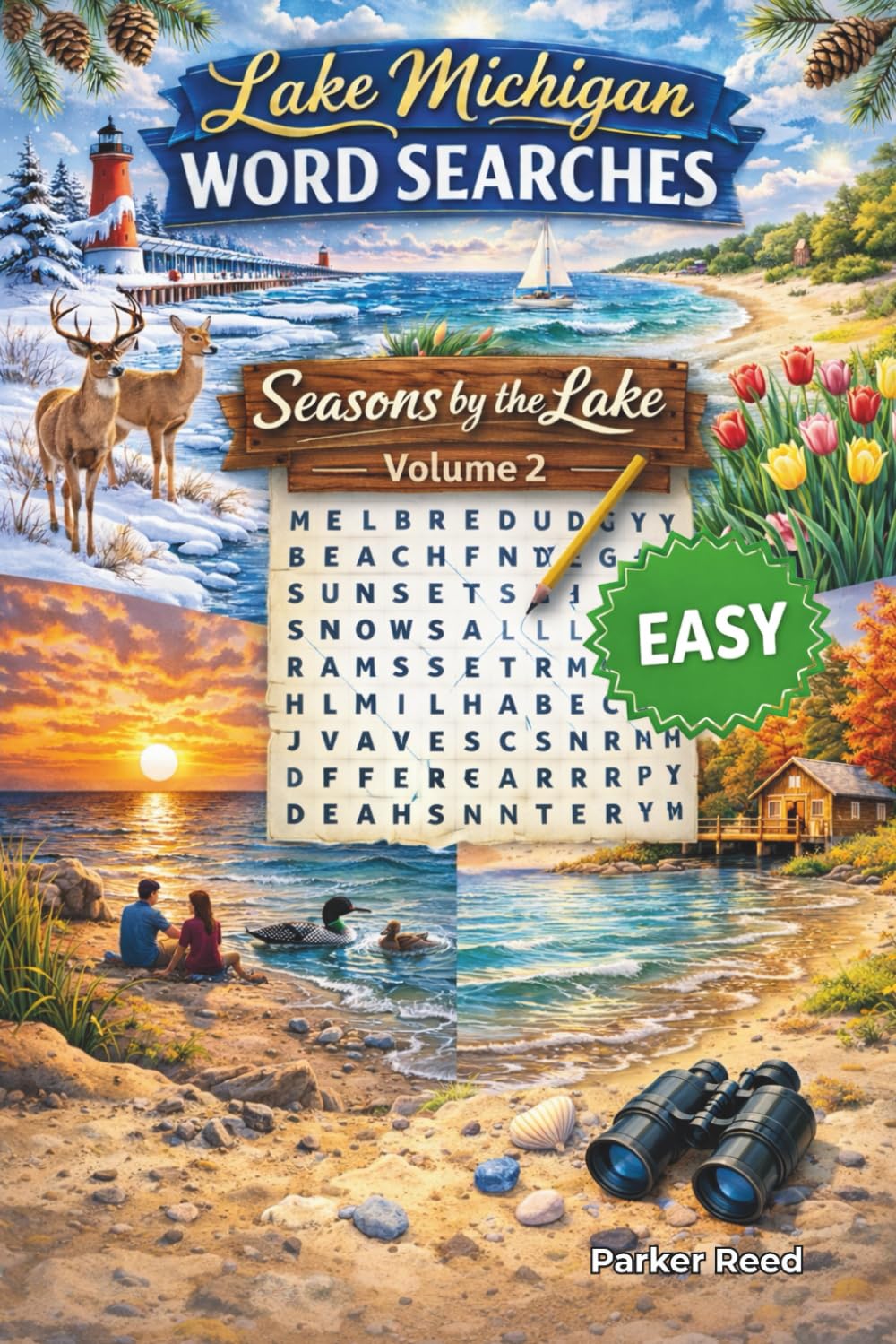 Lake Michigan Word Searches: Seasons by the Lake - Easy - Volume 2