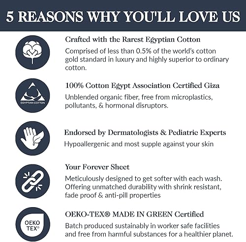Miniatura 2 de Sweave Juego de sábanas de 100% algodón percal egipcio, lujosas sábanas de percal de 400 hilos, transpirables e hipoalergénicas, más suaves después