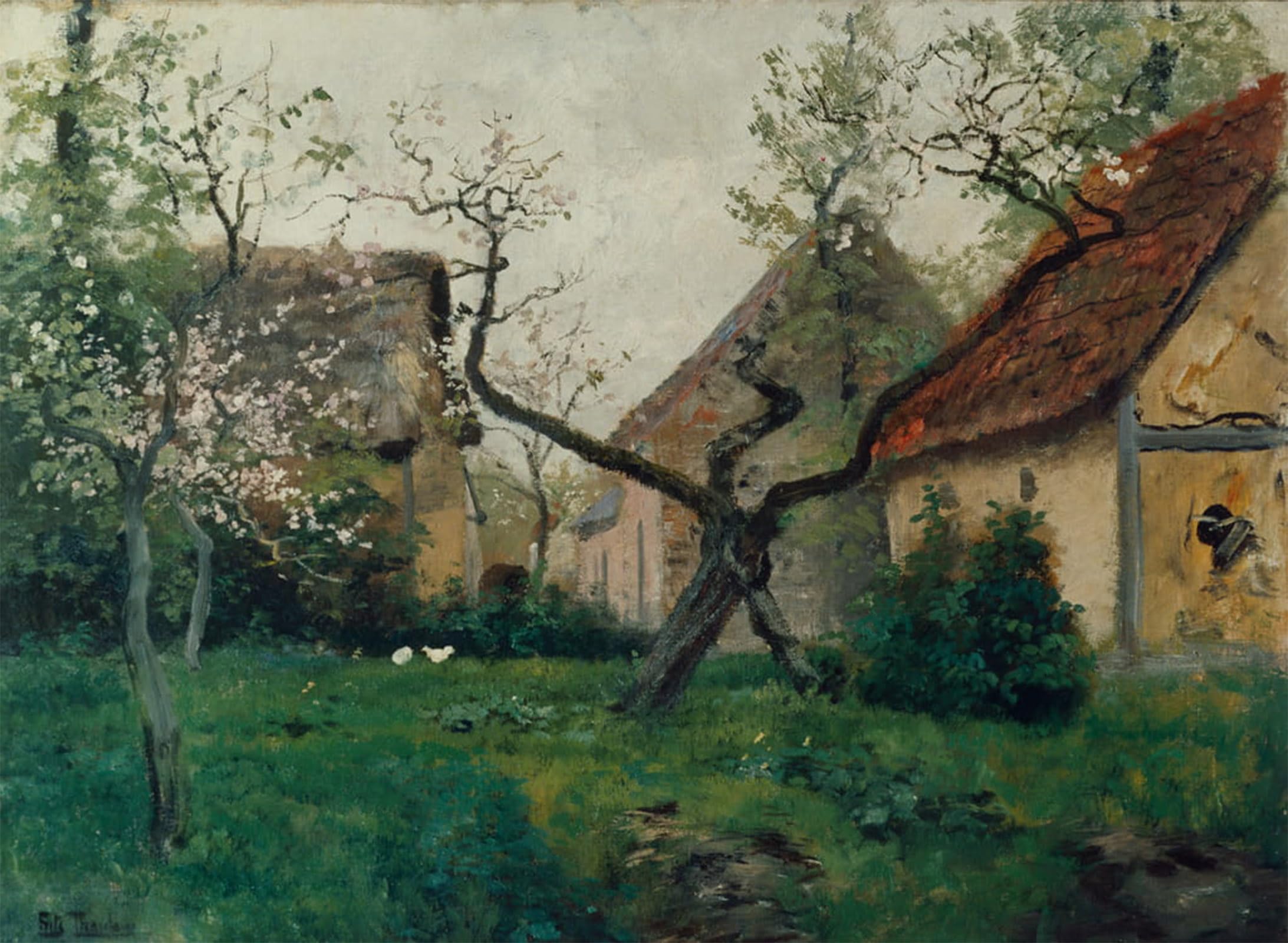 POSTERIIk Vintage Print Pop Art Landscape Artwork Tree in Blooming by Fritz Thaulow Art Prints for Office Home Decor 60x90cm