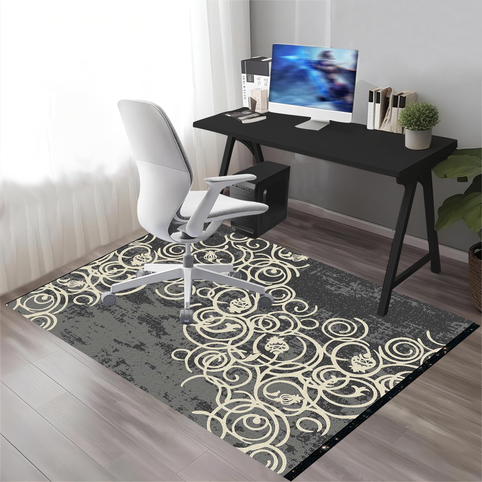 200 x 300 cm Tapis de Chaise de Bureau, Tapis Gaming Sol pour Sols durs pour Parquet, Tapis Protège Sol, Antidérapant Protège Parquet Chaise Roulettes, Tapis pour Fauteuil, Tapis de Sol Bureau