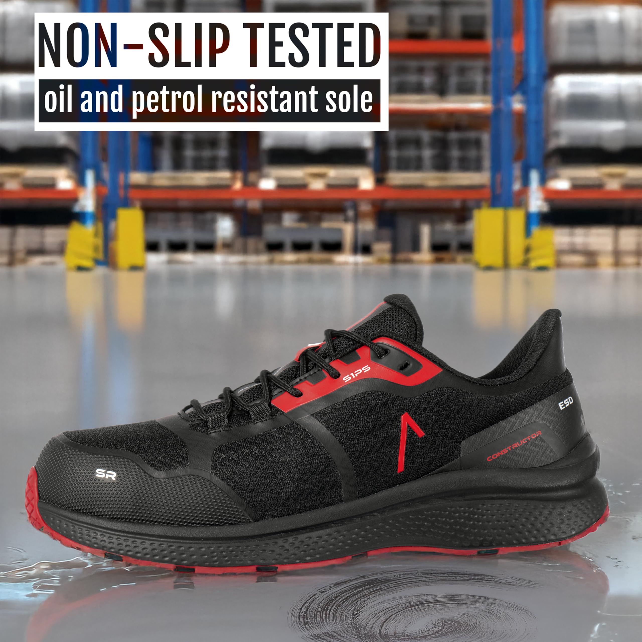 ACE Constructor S1-P Scarpe da lavoro - leggere, antiscivolo e comode - Scarpe di sicurezza per donna e uomo