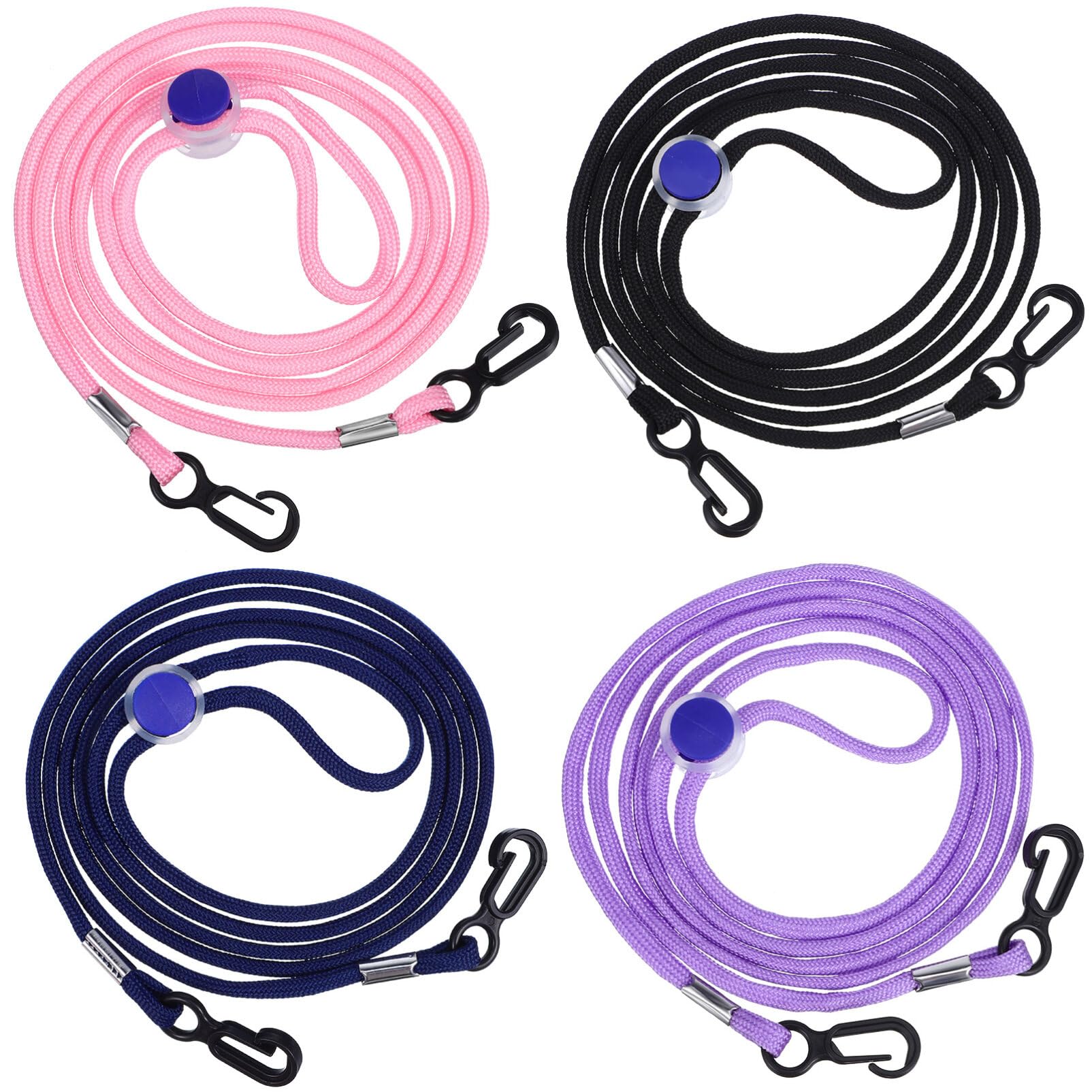 LeFangGangChan 4Pcs Glove Lanyard, Adjustable Gloves Holder Lanyard String Mitten Clips Ski Glove Lanyard, for Kids Toddlers Adults