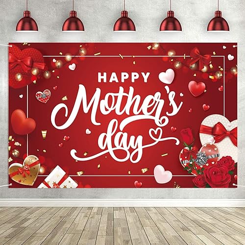 Cartel de decoración para el día de la madre, telón de fondo para el día de la madre, corazón de amor para fotografía, fondos del día de la madre,