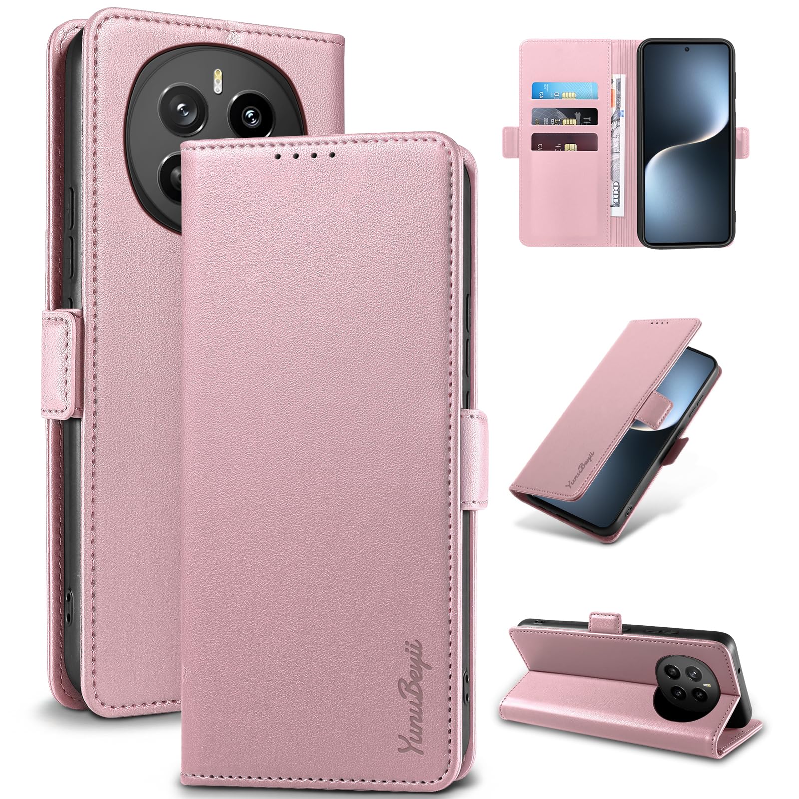 KIOTROUO Cover per Honor Magic 7 Pro Custodia Portafoglio, Flip Libro [Slot Schede] Premium Pelle PU Wallet Case con Porta Carte Slot, Magnetica, Funzione Supporto Case per Magic7 Pro, Blu