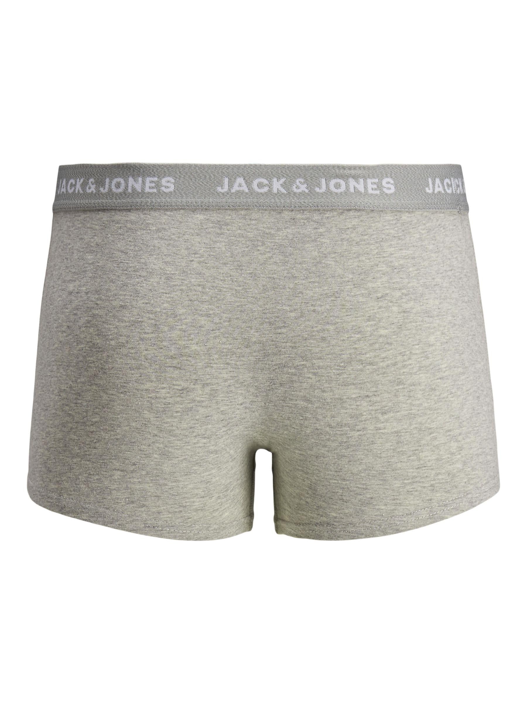 Jack&Jones męskie bokserki JACBASIC Plain Trunks, 5 sztuk, czarne/szczegóły: Black-Navy Blazer-Surf The Web-LGM, M (5 sztuk), czarny, m