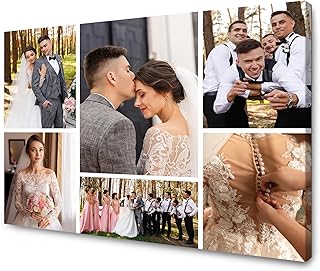 GP TONER Ihr FOTO auf Leinwand Personalisierte Multi Foto Ihr eigenes Bild auf Leinwand mit Holzrahmen Kunstdruck Bild Collage Foto 40x30