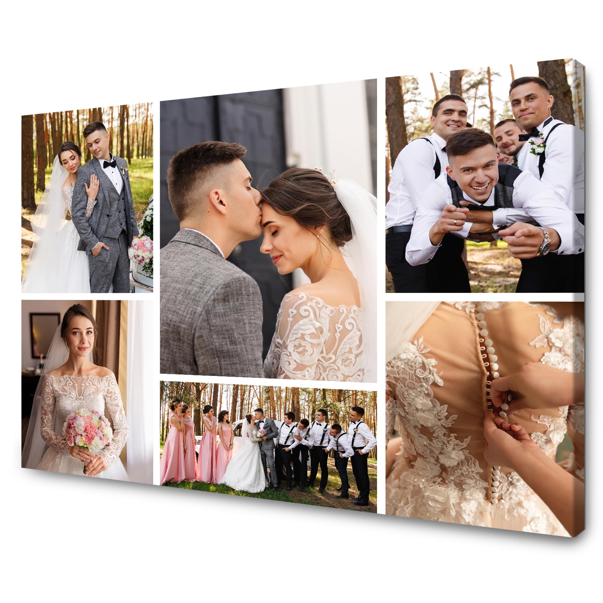 GP TONER Lienzo Personalizado Collage de fotos Lienzo Personalizado con tu Foto horizontal Lienzo impreso sobre bastidor lienzos Decorativos tamaño 60x40 cm