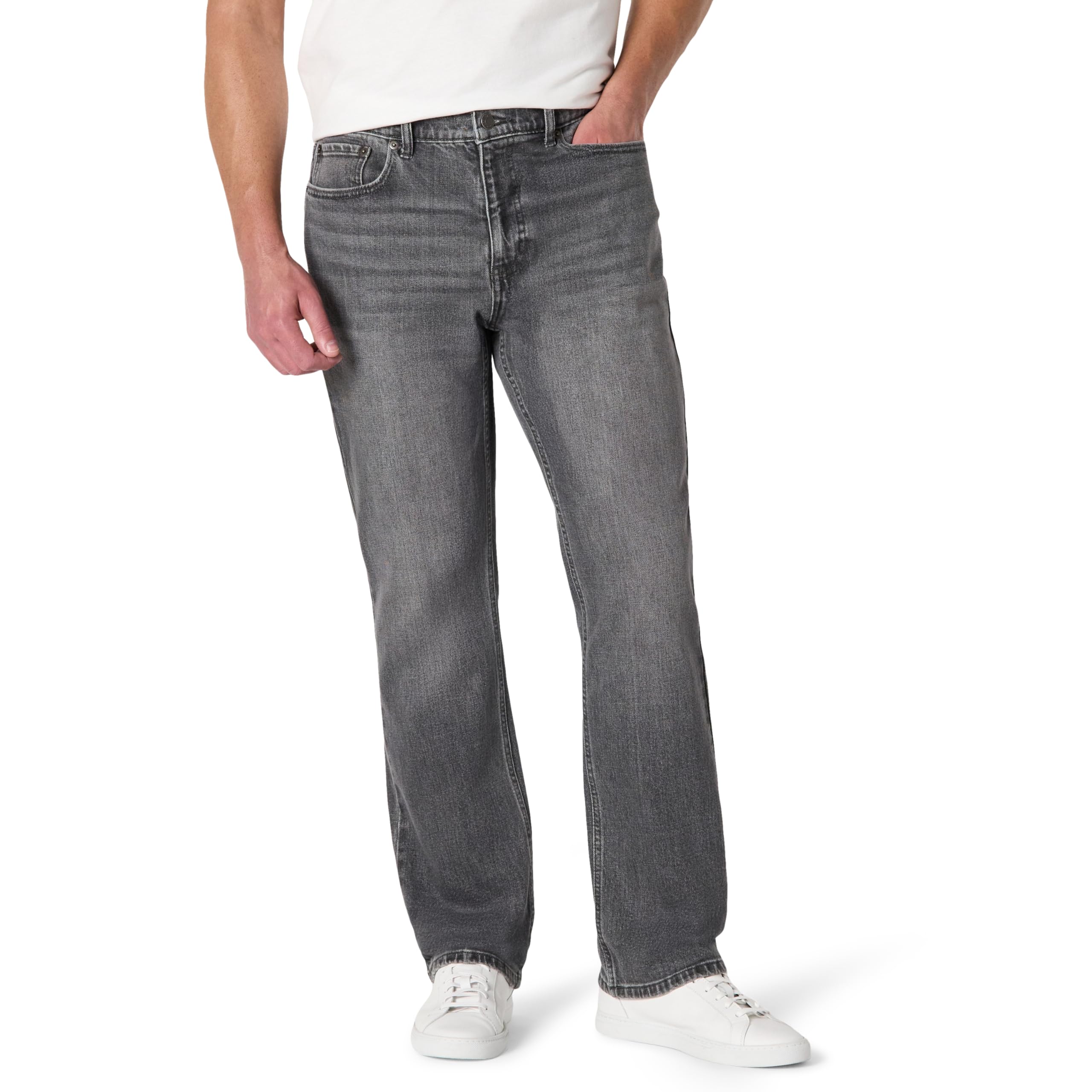 Amazon Essentials Men's Relaxed-Fit Jeans, Grey Wash, 42W / 28L