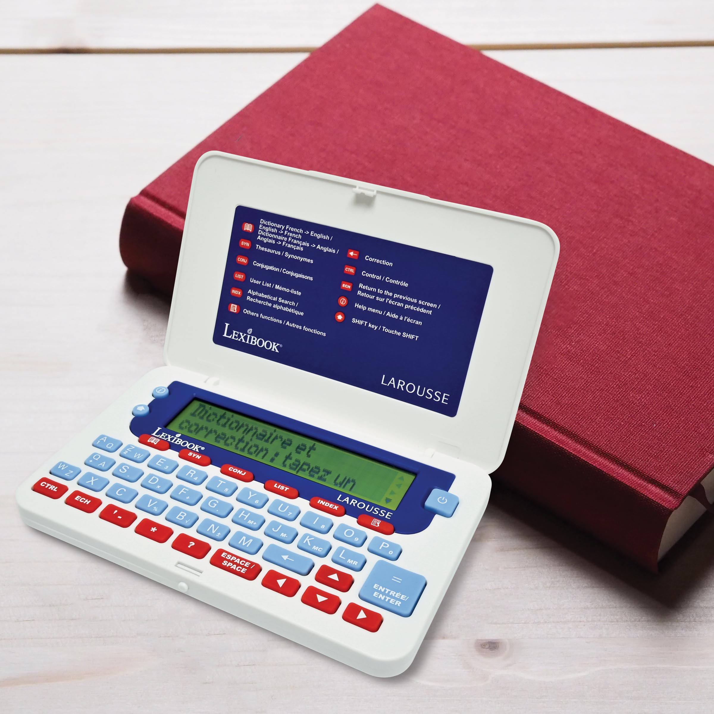 Lexibook, Larousse, Diccionario FRANCÉS/INGLÉS, 400.000 Palabras, Expresiones y traducciones, 3000 americanismos, Nueva Base de Datos Larousse, Juegos de Cartas, D880i1