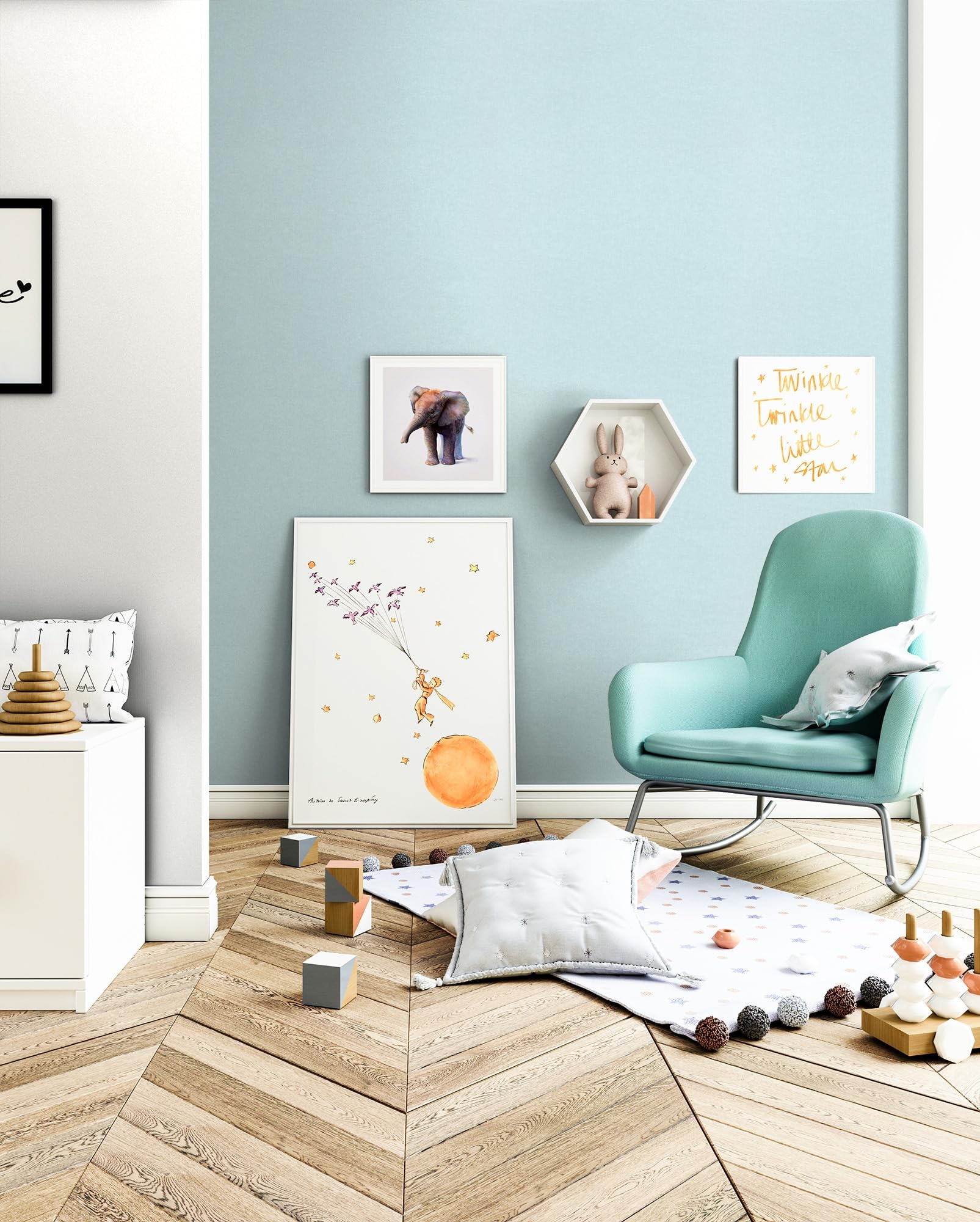 Decoración Pared Lino Papel Pintado Azul Turquesa Liso - Tejido No Tejido,  10x0.53m | Aspecto Lino Moderno Textura Lino Paredes, image size:1605x2000