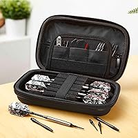 Vista 11 de Casemaster Sentinel - Estuche para 6 dardos con capacidad para accesorios adicionales, puntas, ejes y vuelos, compatible con dardos de acero y punta