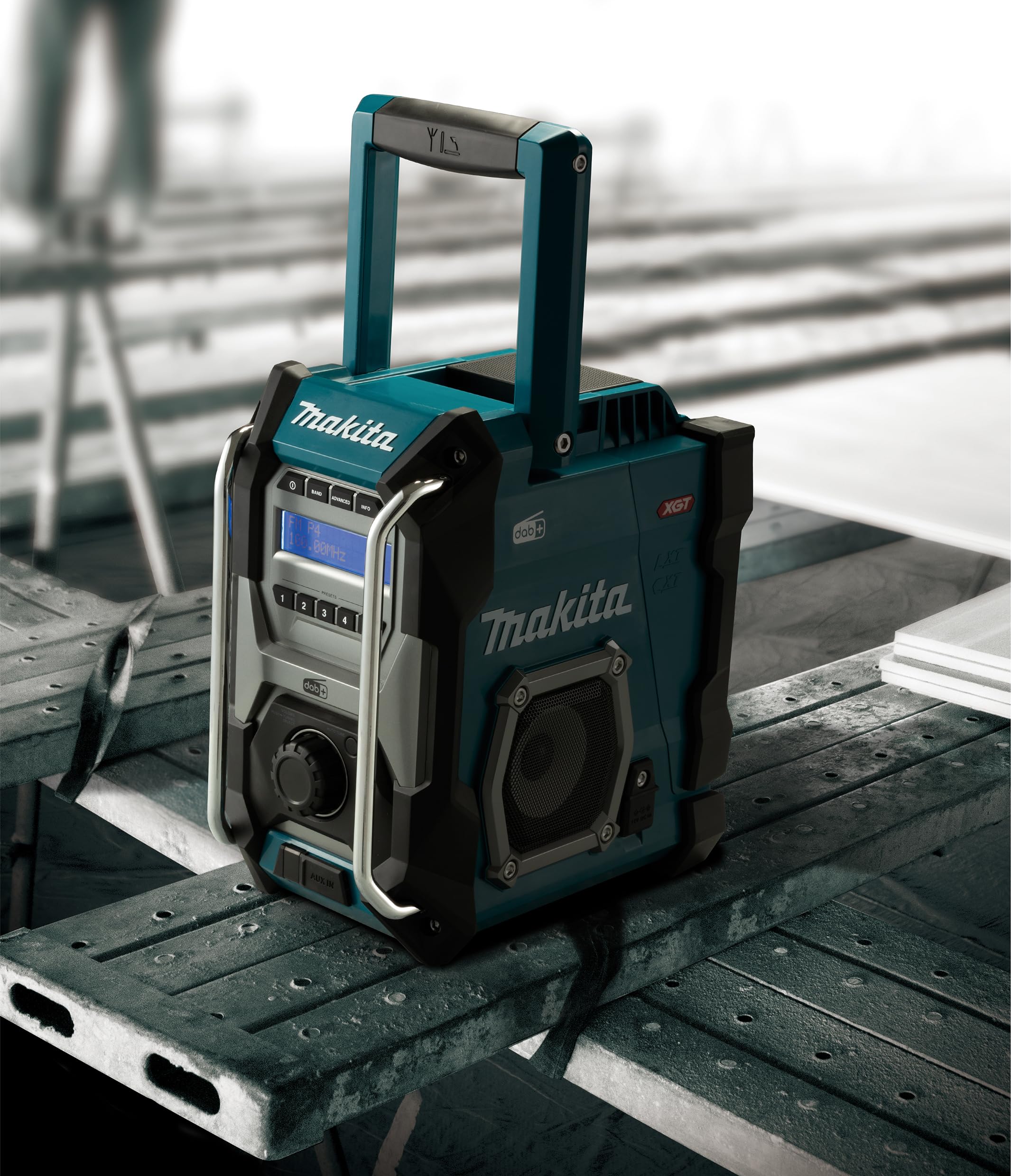 Makita MR003GZ Akku-Baustellenradio Auxiliary Schwarz, Türkis