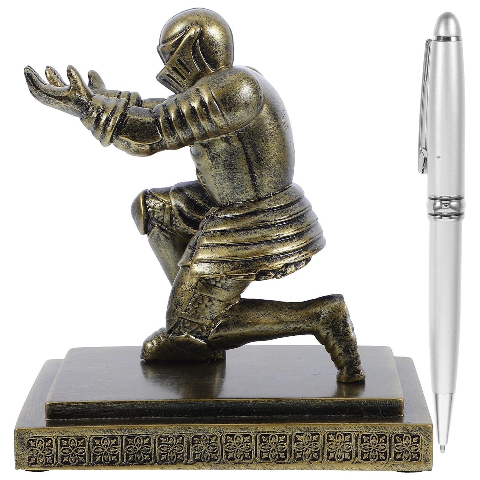 Porte-stylo chevalier bureau élégant et décoratif pour coin lecture