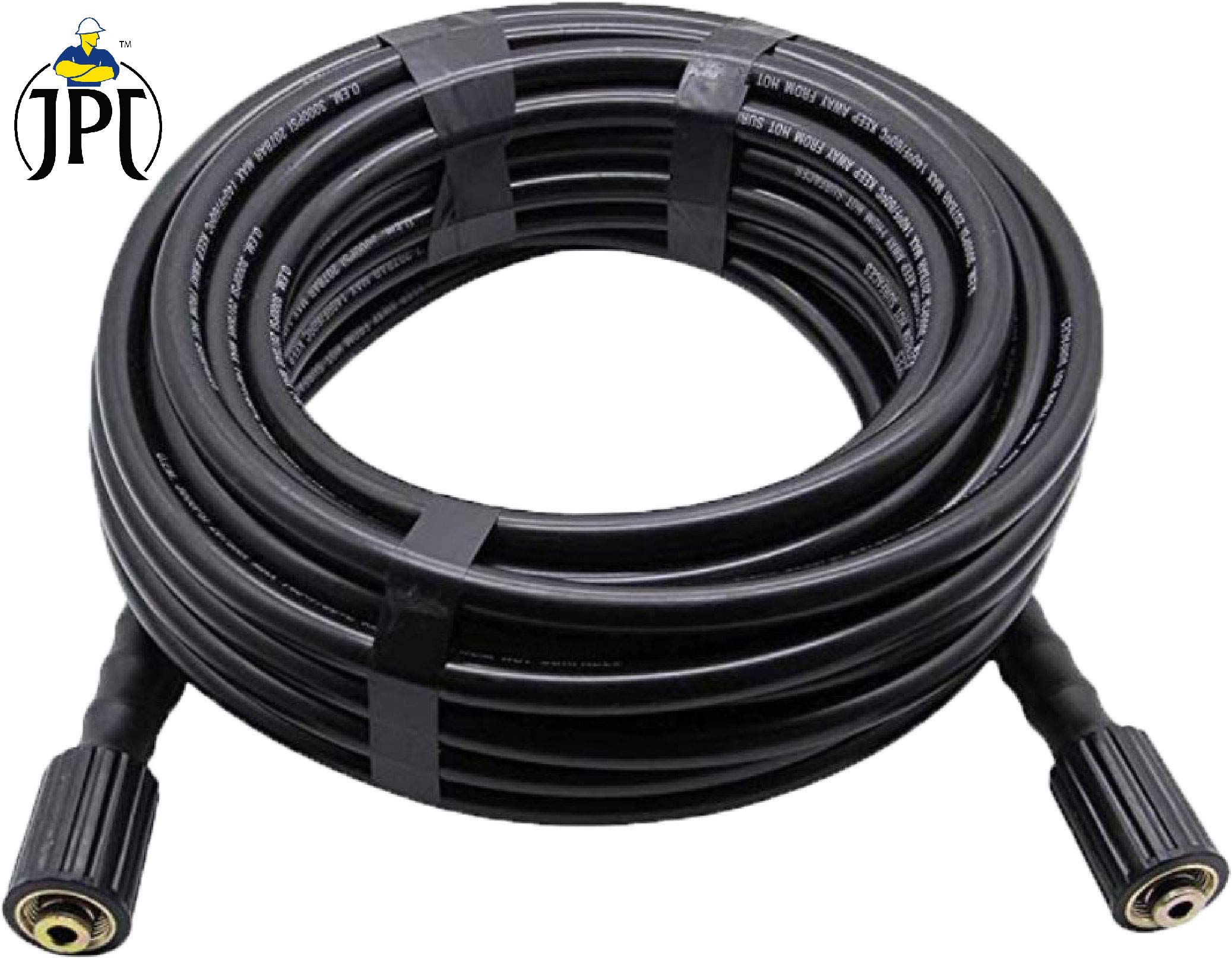 JPT COMBO WASHER PRESSURE GUN, COMPATIBLE WITH JPT, STARQ, RESQTECH PRESSURE WASHER (GUN WITH 08 Mtr HOSE PIPE) BLACK — Amazon image 2