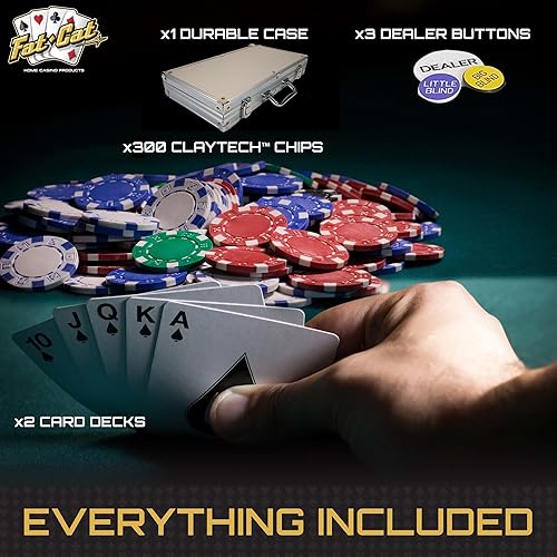 Vista 8 de Juego de fichas Fat Cat de 11.5 gramos para Poker Gram Texas Hold 'em con estuche de aluminio - 500 fichas de color, rayadas con símbolos