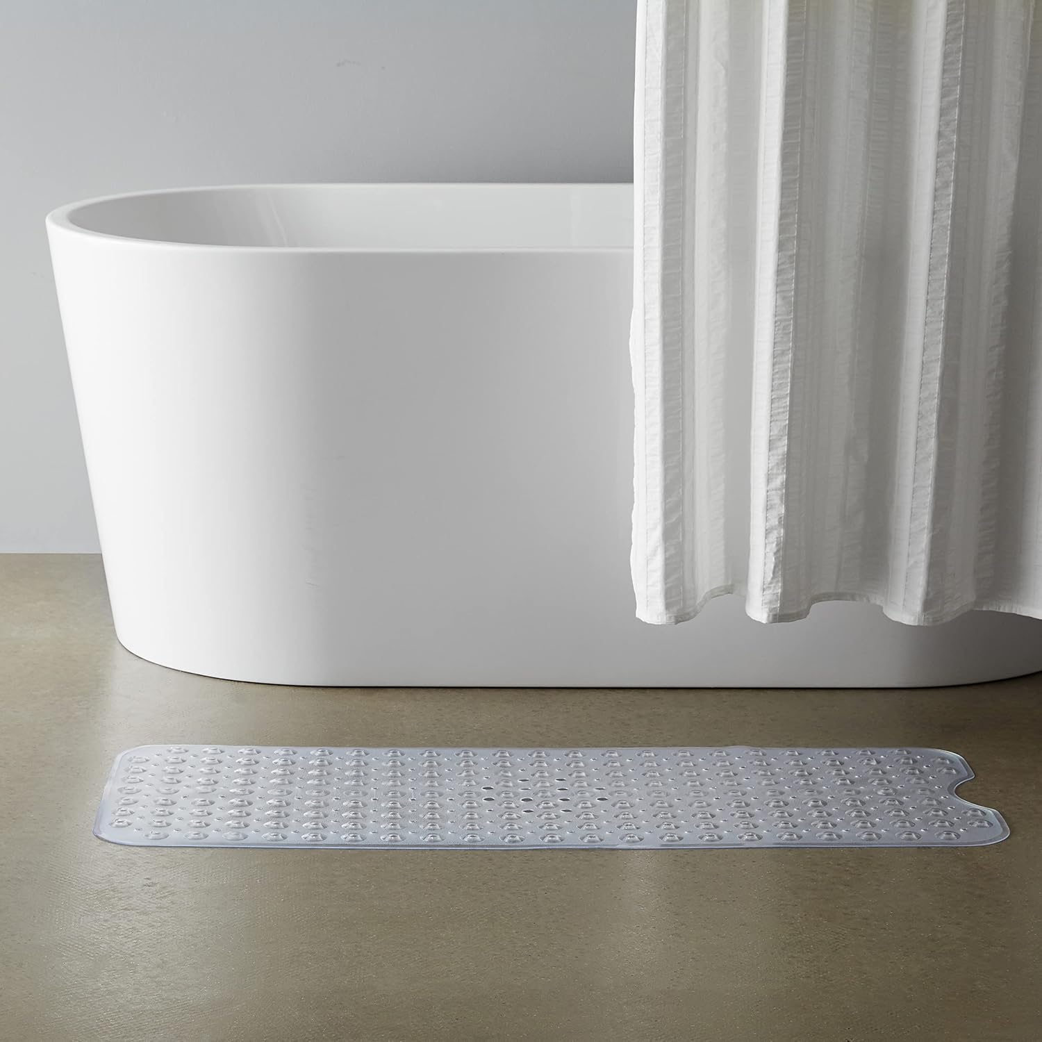 Spotgrowth Non Slip Bath Tub Mats, 40 x 16 Inches Extra Long Shower Mat with Suction Cups and Drain Holes, Bathtub Mats Bathroom Mats Machine Washable, Clear : Everything Else