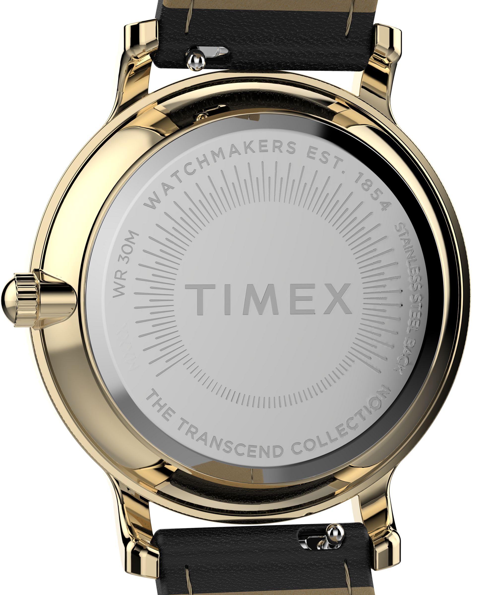 Timex Zegarek damski Transcend 34 mm ze skórzanym paskiem