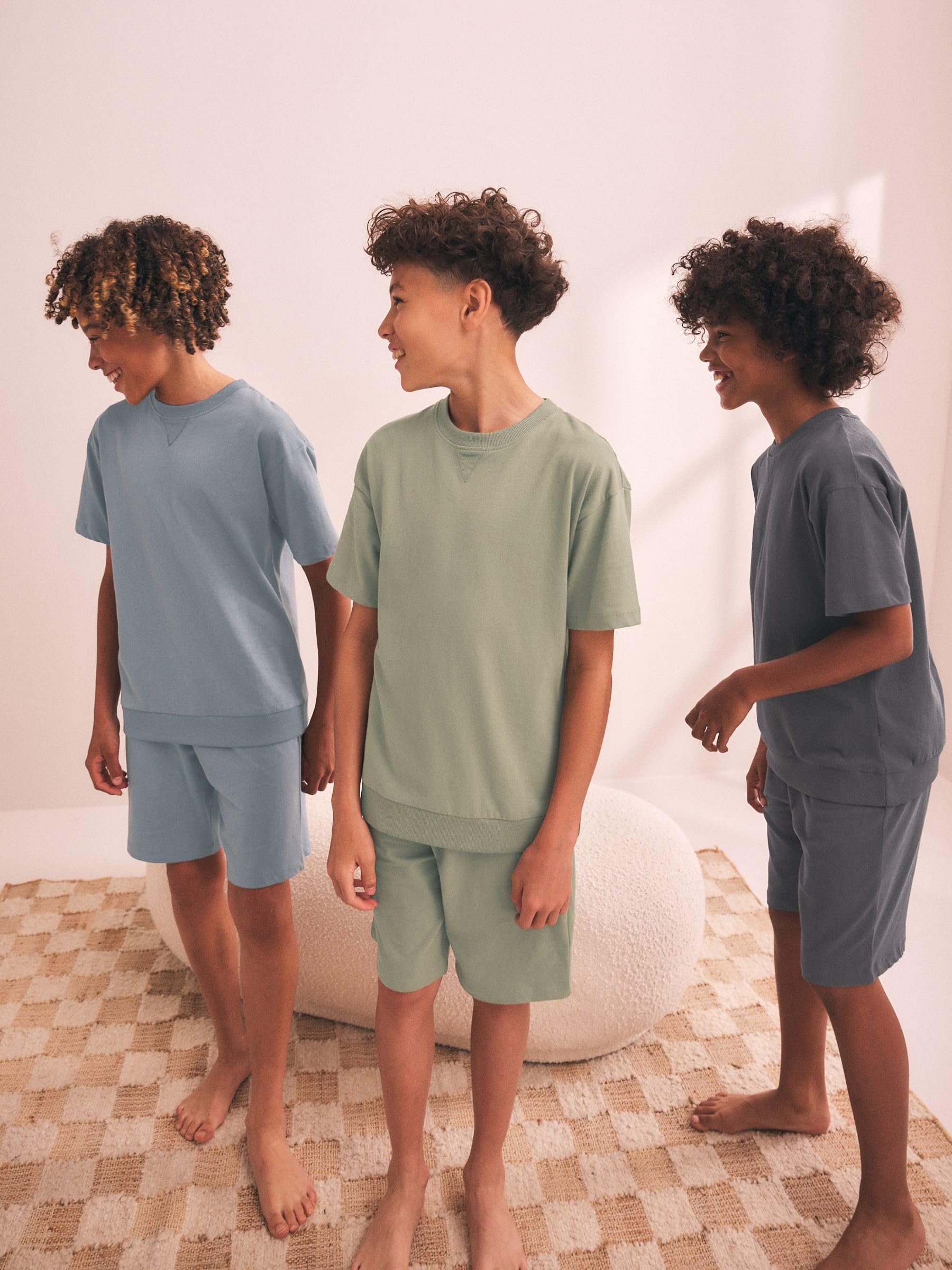 NEXT Jungen Kurzer Schlafanzug aus 100% Baumwolle, 3er-Pack